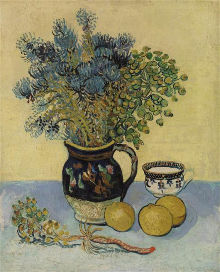 Still Life Majolica Jug With Wildflowers Van Gogh Oil Painting